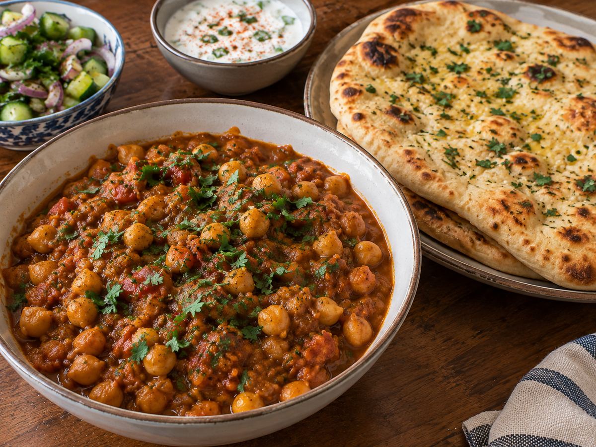 Chana masala with naan