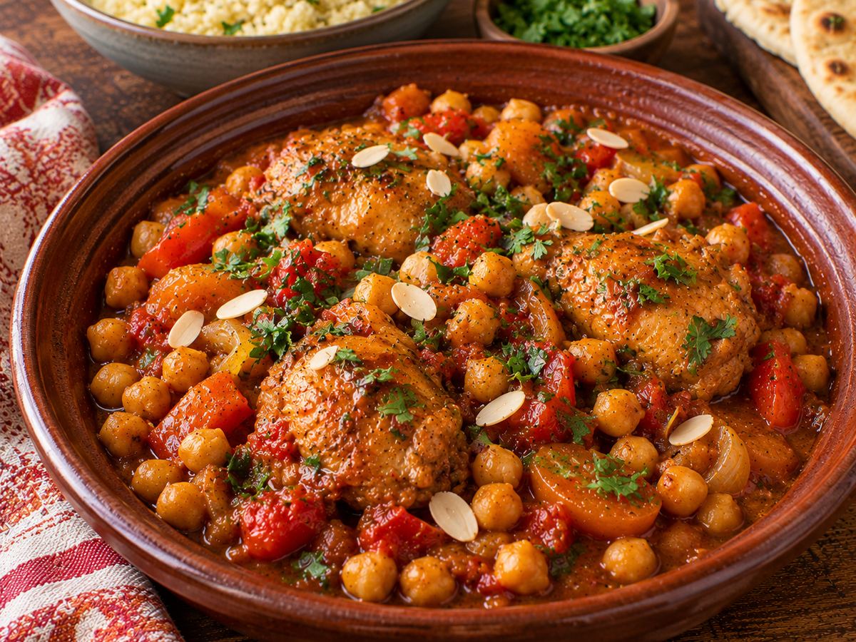 Chicken, chickpea & honey tagine-style stew