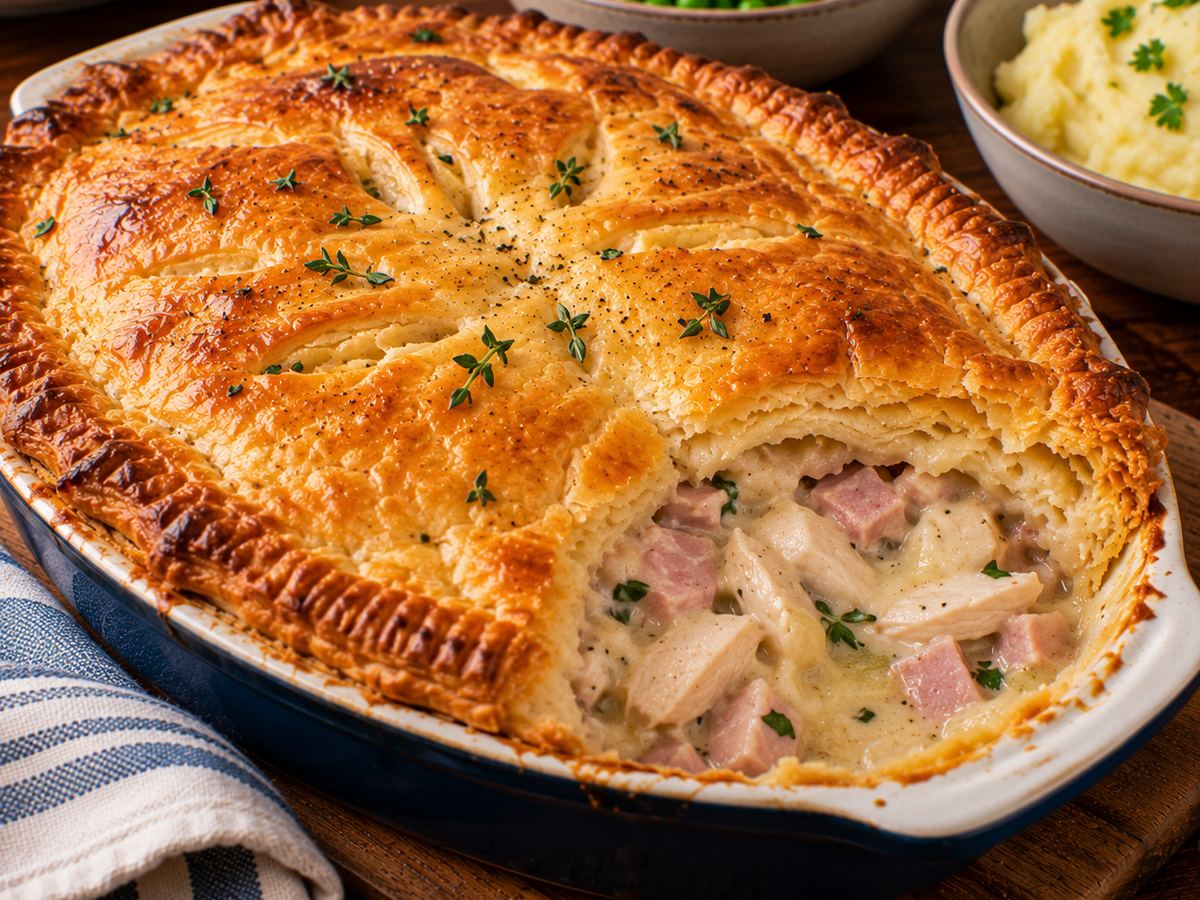 Chicken & ham pie