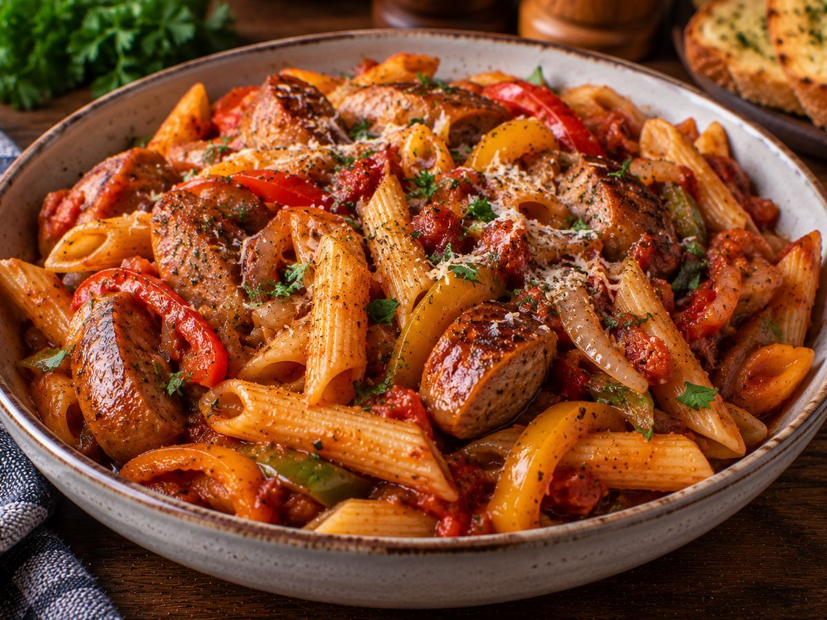 Sausage & pepper pasta