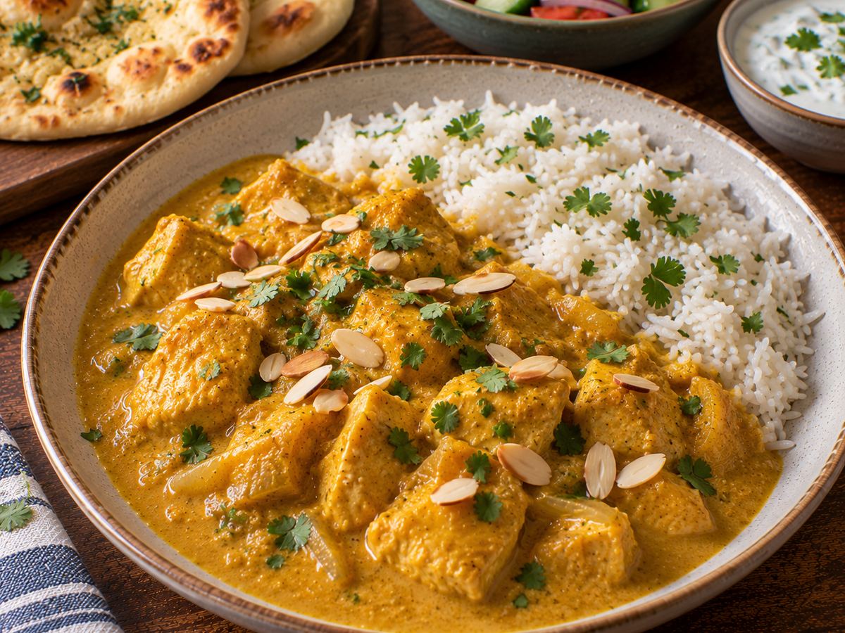 Mild chicken korma-style curry