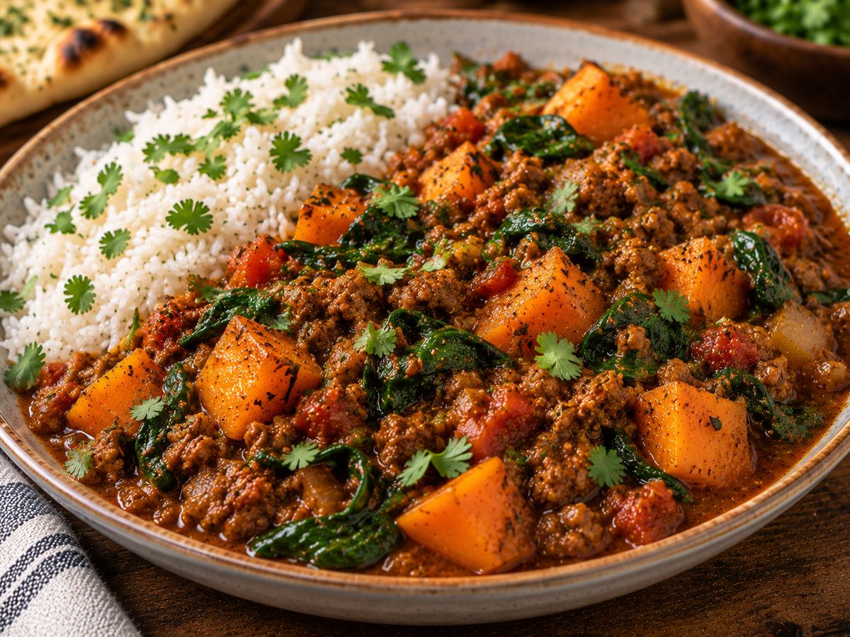 Lamb & sweet potato curry