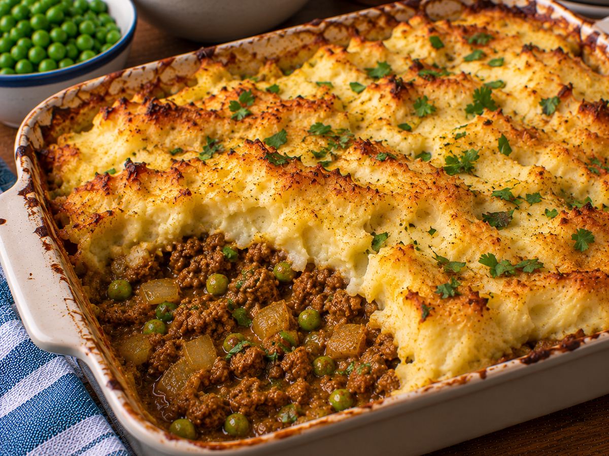 Curried lamb shepherd's pie
