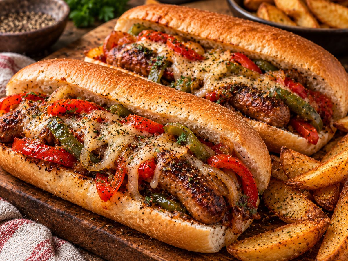 Sausage & pepper hoagies