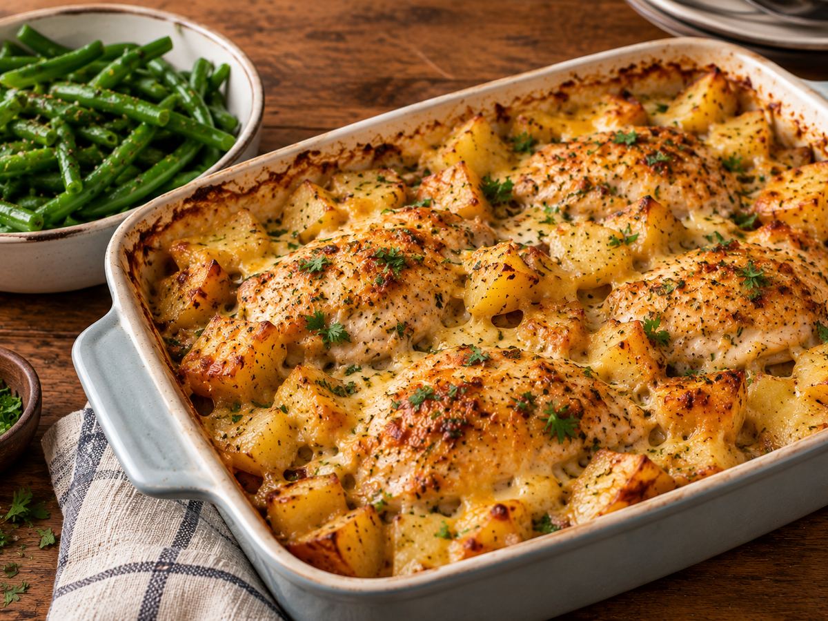 Ranch-style chicken & potato bake