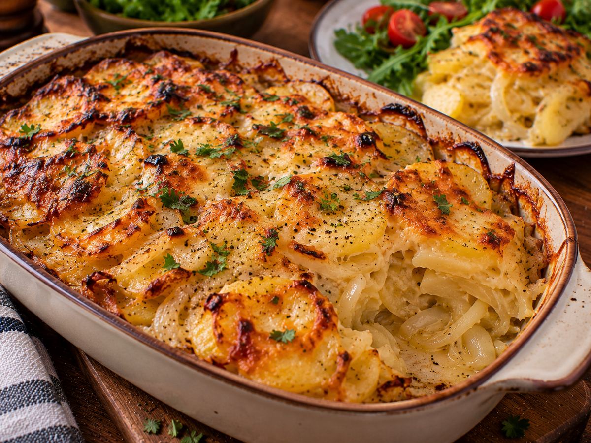 Pan haggerty (cheese & onion potato bake)