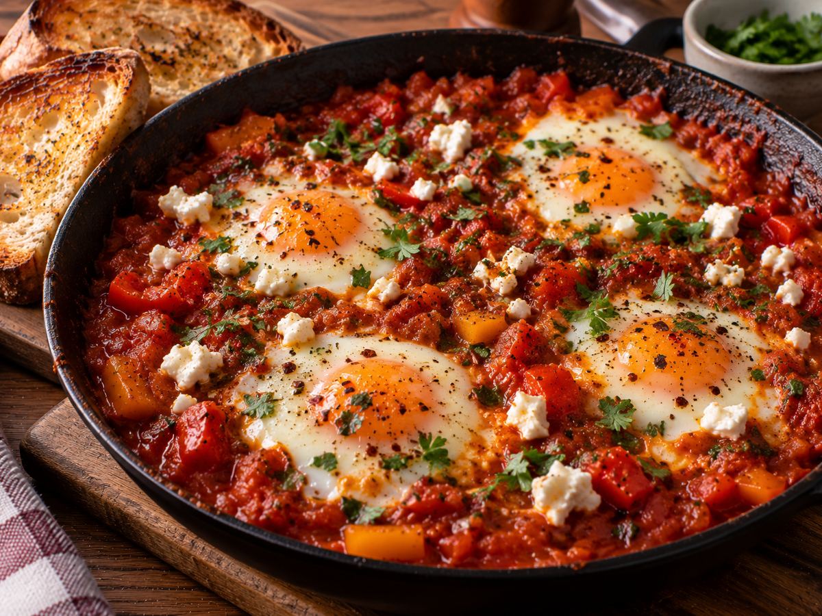 Shakshuka with toast
