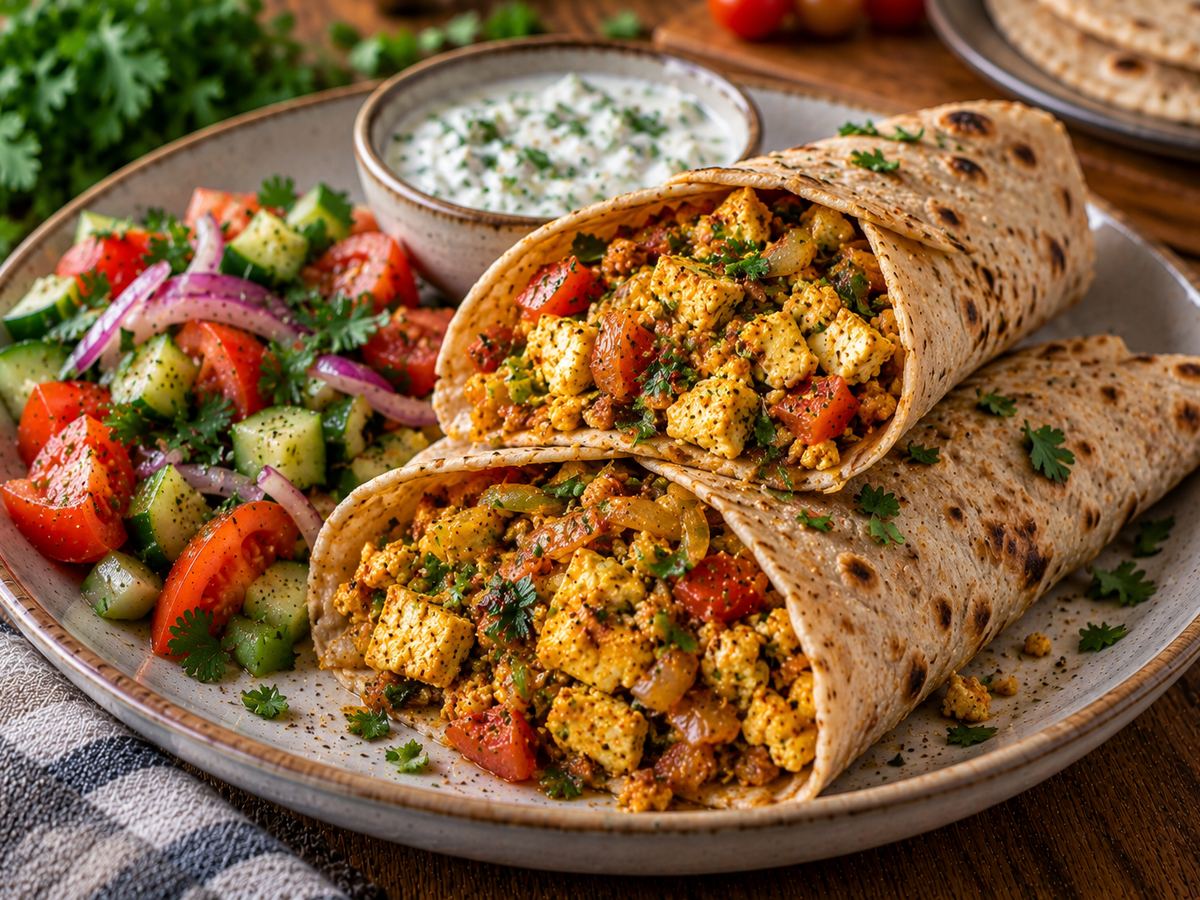 Paneer bhurji wraps