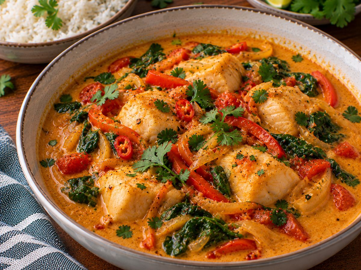 Thai-style coconut fish curry